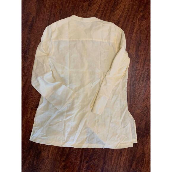 J. Jill Butter Yellow Everyday Linen Blend Button Front Shirt, size L - Picture 4 of 5